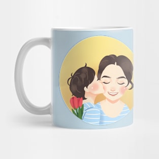 Kiss for best mom ever from son Mug